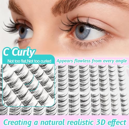 Manga Lash Clusters Kit 8-16mm C Curl with Bond, Seal & Remover