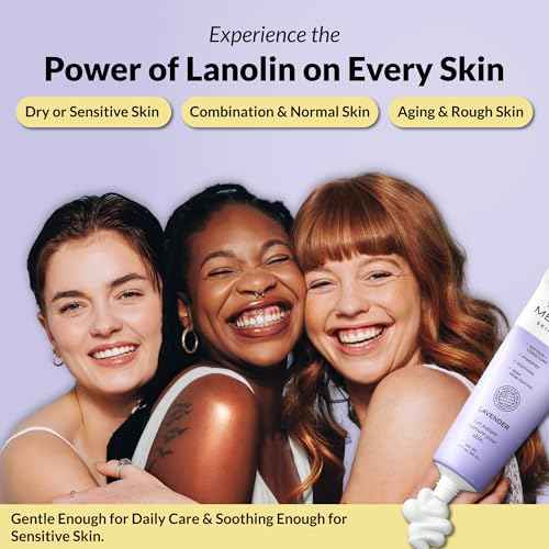 High Meadow Lanolin Skin Cream - Deep Hydration Formula for Soft, Radiant Skin Care - Repairs Dry and Cracked Skin on Hands, Feet & Elbows - Multi-Purpose Soothing Lotion - 3.0 Oz Lavender Moisturizer