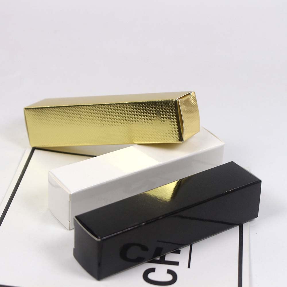 COSIDEA 25 PCS Golden 5ml lip gloss tube paper box packing boxes for crown lipgloss tubes 23 * 23 * 98mm