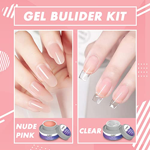 AIJIMEI Nude Builder Hard Gel for Nails 60g - Natural Nail Extension & Strengthening Kit