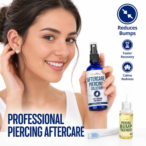 3-in-1 Piercing Aftercare Kit with Saline Spray & Bump Treatment