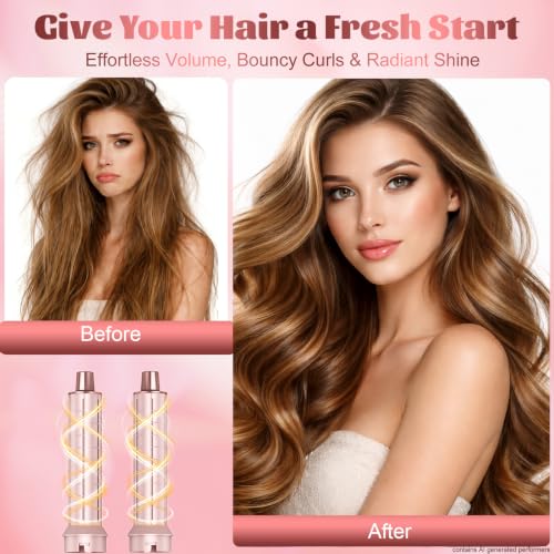 5-in-1 Hot Air Styler Brush - Dry, Curl, Straighten & Volumize