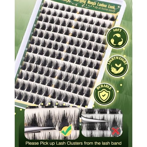 Manga Lash Clusters Wispy Anime Individuals DIY Lash Extension Volume Eyelash Clusters 10-18MM D-Curly Faux Mink Lashes Clusters by Newcally
