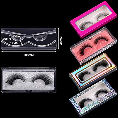 100pcs Rectangle Eyelash Storage Trays for False Lashes