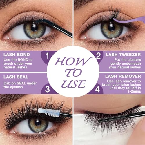 Proamate Cluster Lashes D Curl 10-18mm 270pcs Volume Mix