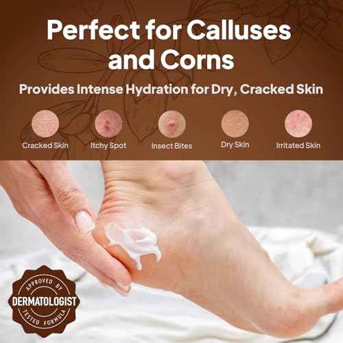 Pumice Valley Foot Cream for Dry Cracked Heels and Feet - Natural Moisturizer, Corn, Calluses Treatment - Skin, Body Lotion, Urea, Shea Butter, Jojoba Oil, Vitamin E 1.7 Oz