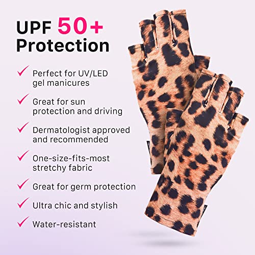 ManiGlovz UPF 50+ UV Gel Manicure Fingerless Gloves - Cotton Candy