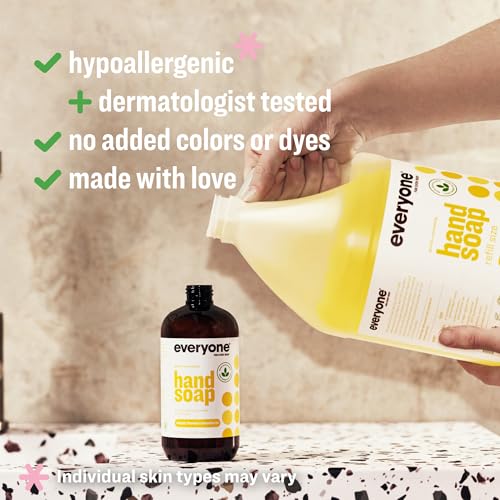 Everyone Liquid Hand Soap Refill, 1 Gallon, Meyer Lemon and Mandarin, made with Essential Oils for kitchen and bathroom