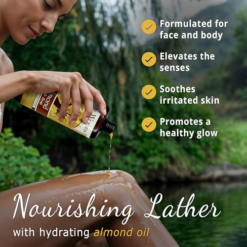 Dr. Woods Almond Liquid Castile Soap - Castile Soap with Pure Almond Oil, Body Wash for Men and Women, Organic Shea Butter, Natural Cleaner for Face, Hands, and Body - 32 Fl Oz, Pack of 3