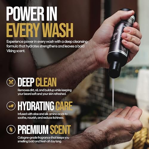 The Beard Struggle Radiance Beard Wash ? Platinum Collection, Vanir¡¯s Wisdom ? Cleanse, Nourish & Soften ? Beard Cleanser for Men (8 fl oz)