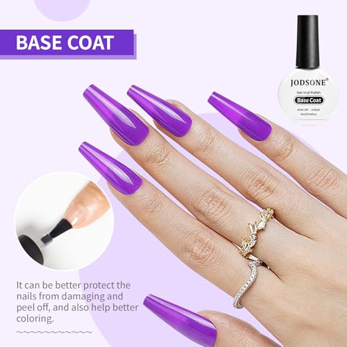 2Pcs Gel Nail Top & Base Coat Set - 10ml Long-Lasting Shine & Durability