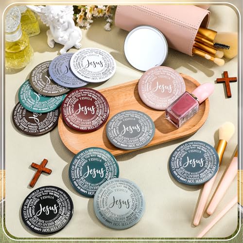 36 Pcs Pocket Jesus Compact Mirrors Bulk, Christian Easter Gifts for Women, Mini Makeup Mirrors, Easter Basket Stuffers, Church Party Favors, Religious Gifts Bulk