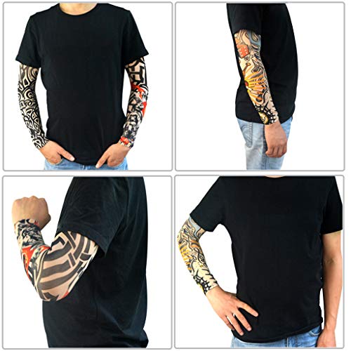 HOVEOX 20PCS Temporary Tattoo Arm Sleeves