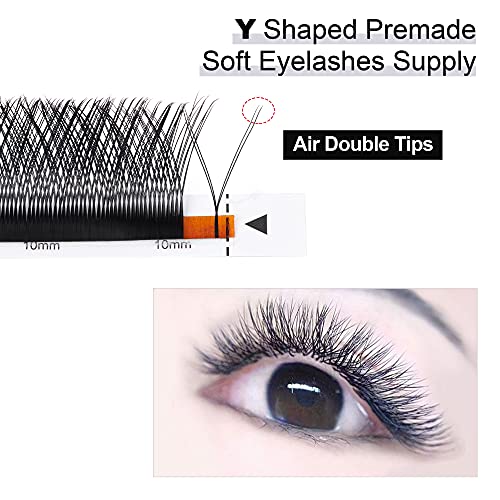 ACTROL YY Eyelashes Extension Lashes Black C Curl 0.07mm 8-12mm Mix Lash Volume Extension Easy Fans Y Shaped Premade Soft Eyelashes Supply