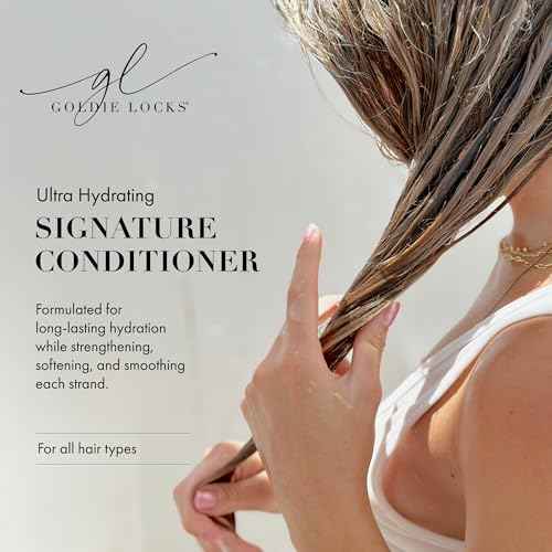 Goldie Locks Ultra Hydrating Conditioner - Moisturizes Frizz and Split Ends - Sulfate Free - Safe for Extensions and Color-Treated Hair - Protein-Free - 33.8 fl oz
