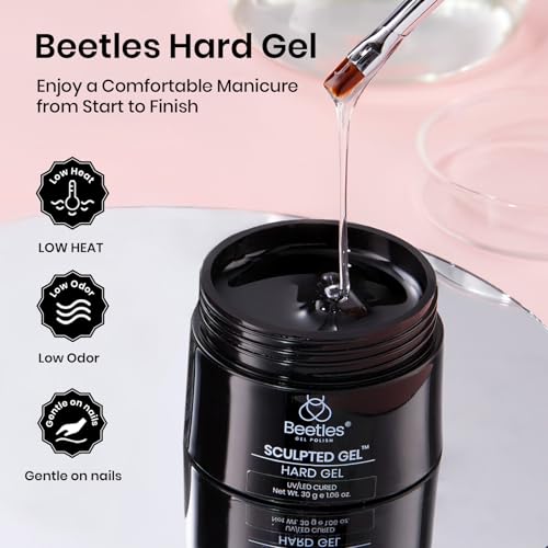 Beetles Low Heat Hard Gel Builder Nail Polish, 1 oz