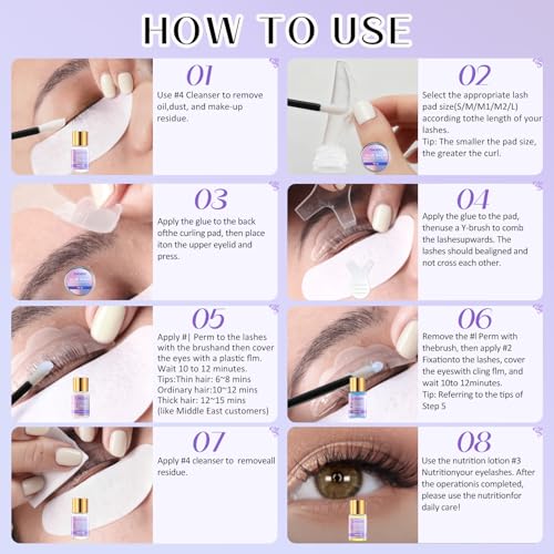CHOIDO 2-in-1 Lash Lift & Brow Lamination Kit for Salon & Home