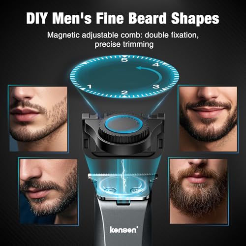 Body Hair Trimmer for Men,kensen Electric Groin & Pubic Hair Trimmer, Christmas Gift Rechargeable Ball Shaver Groomer, Mens Body Groomer Kit for Privates, Waterproof, Cordless for Wet/Dry Use