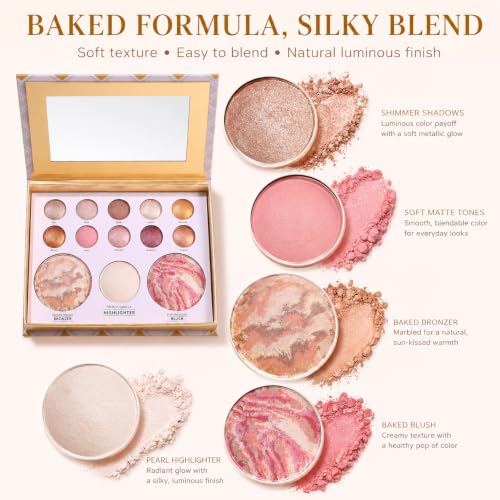 13-in-1 Baked Makeup Palette with Eyeshadow, Blush, Bronzer & Highlighter