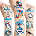 120 PCS Shark Temporary Tattoos for Kids | Pre-Cut