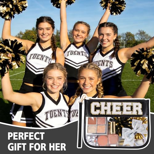 Cheerleader Makeup Bag with Chenille Letters - 12 Colors