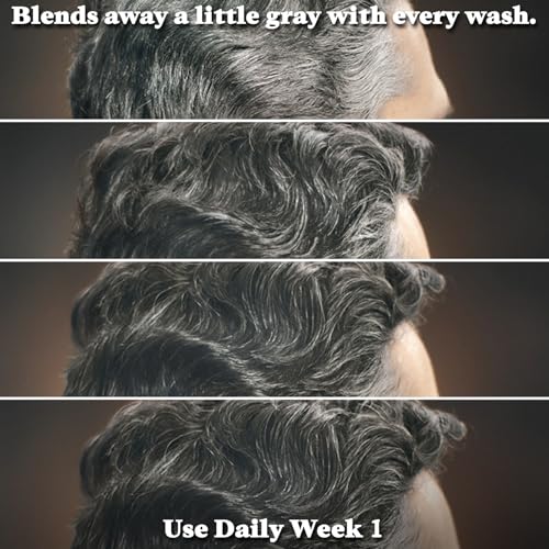 Just for Men Control GX Grey Reducing Beard Wash Shampoo with Keratin, Gradually Colors Mustache and Beard, Leaves Facial Hair Thicker Softer and Fuller, 4 Fl Oz - Pack of 3 (Packaging May Vary)