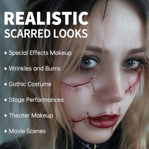 BOBISUKA SFX Scar Makeup Kit with Rigid Collodion & Remover