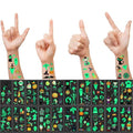 Halloween Temporary Tattoos for Kids 20 Pack Glow in the Dark Party Tattoos Birthday Party Decorations Assorted Goodies Tattoos Goody Bag Supplies