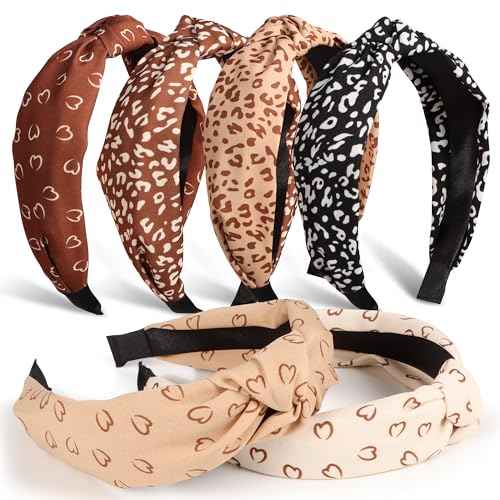 Headbands for Women Girls - 6PCS Stylish Top Knotted Headbands - Knotted Headband for Women - Head Bands Wide Hairband Hair Accessories