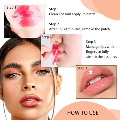 30 Packs Moisturizing Lip Masks,Overnight Lip Patches,Hydrating Lip Mask Set for Lip Care,Plumping Lip Sheet Mask,Lightweight Lip Sleeping Masks for All Skin Types