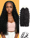 ISHOW Burmese Curly Crochet Hair 110g Pre-Looped 22 Inch Model BC110g #1B