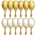 Vintage Handheld Mirror 12 Pack - 9.8" Embossed Floral Makeup