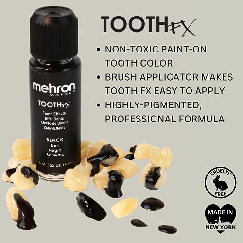Mehron Tooth FX Black Temporary Tooth Paint for Halloween