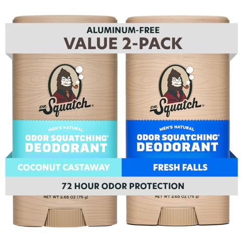 Dr. Squatch Natural Men's Deodorant 2-Pack – 72hr Odor Protection