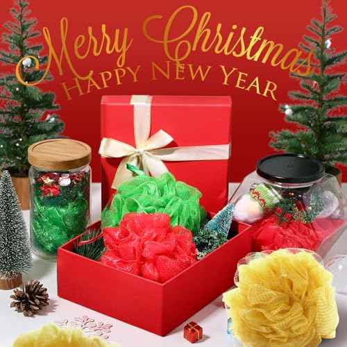 12 Pcs Thanksgiving Bath Loofah Sponge Orange Harvest Loofah Exfoliating Body Scrubber Shower Sponge 50g Mesh Shower Pouf Balls Gift Set for Women Men Bathing Accessories(Red,Green,Gold)