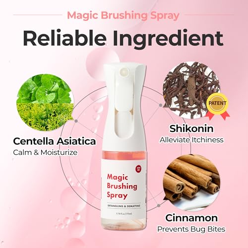 JAYU PET Magic Brushing Spray for Dogs - Hypoallergenic Detangler & Conditioner (170ml)