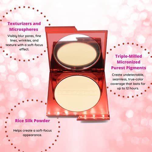One size Patrick Starrr Turn Up The Base Versatile Powder Foundation - Light 3 (NG) Light, Neutral Golden Undertones Face Pressed Makeup Medium-to-Full Coverage, Soft Matte Finish 0.28 Ounce