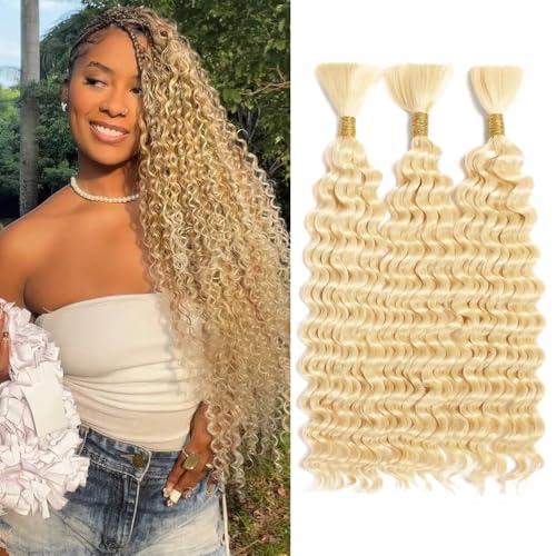 32 Inch Blonde Braiding Hair 3 Bundles 150g Virgin