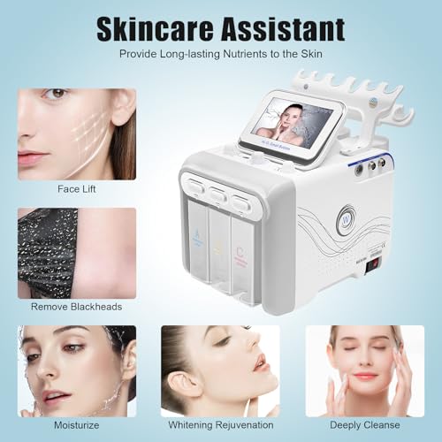 Bacocoo 6-in-1 Hydrogen Oxygen Facial Machine with 6 Heads
