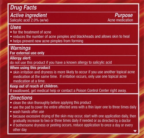 Acne Treatment Pads - Salicylic Acid 2% for Face, Alcohol-Free, 55 Count