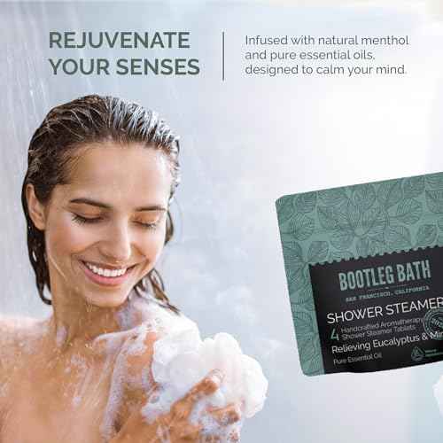 Shower Steamers Aromatherapy Eucalyptus and Mint 4 Pack, 100% Pure Essential Oil, All Natural, for Men and Women, Made in USA