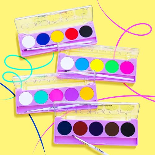 Jcat Beauty 1 Professional [ CSP103 : Bright Pastel ] Colorscope Water Activate FX Palette Eyeliner w/Brush + Free Zipper Bag
