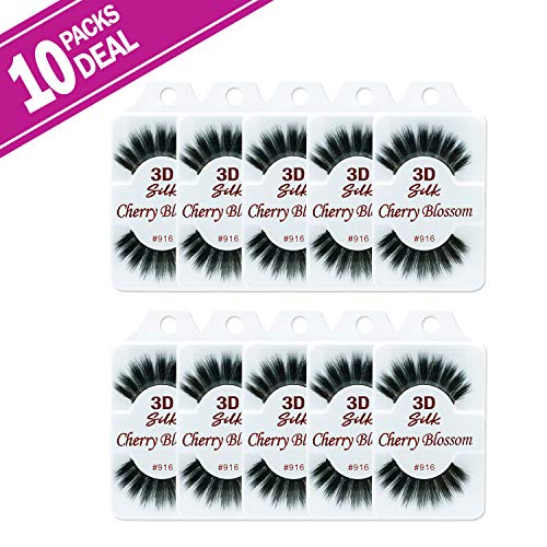 Cherry Blossom 3D Eyelashes 10-Pack Silk Mink