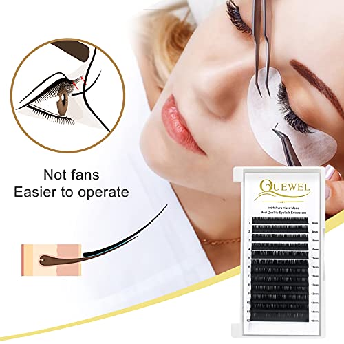 QUEWEL 0.15mm D Curl Lash Extensions Mix 8-15mm Classic