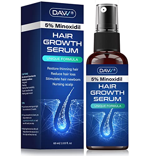 5% Minoxidil Hair Growth Serum For Men And With Biotin Hair Regrowth Treatment For Stronger Thicker Longer Hair help to Stop Thinning and loss hair 60 ML