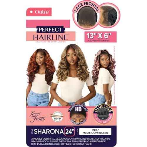 Outre Lace Front Wig - Perfect Hair Line 13X6 - Sharona (OFF BLACK 1B)