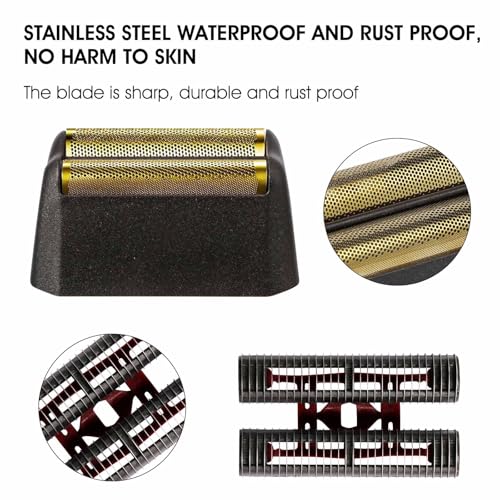 Professional 5 Star Series Finale Shaver Shaper Replacement Foil and Cutter Bar Assembly Compatible with Shaver Model 7031-100, 7043-100 Super Close Super Close Shaving Replacement Heads Black