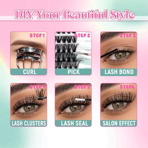 FADVAN 80D Lash Clusters 238PCS - DIY Eyelash Extensions