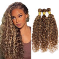 P427 Honey Blonde Water Wave Human Hair Bundles 24-28 Inch