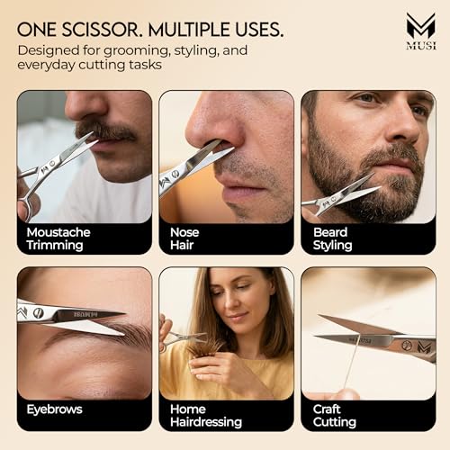 4 Inch Stainless Steel Eyebrow Scissors with Comb
